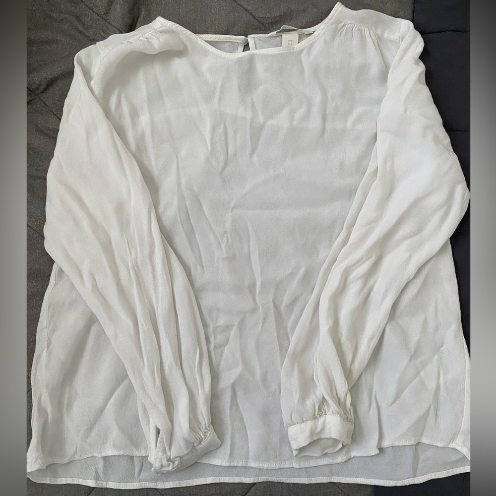 H&M plain white blouse